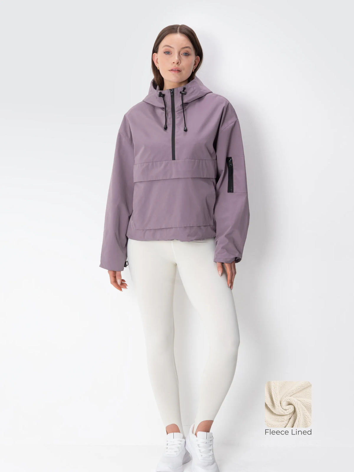 Classic Relaxed Fit Rain Hoodie Purple Ash