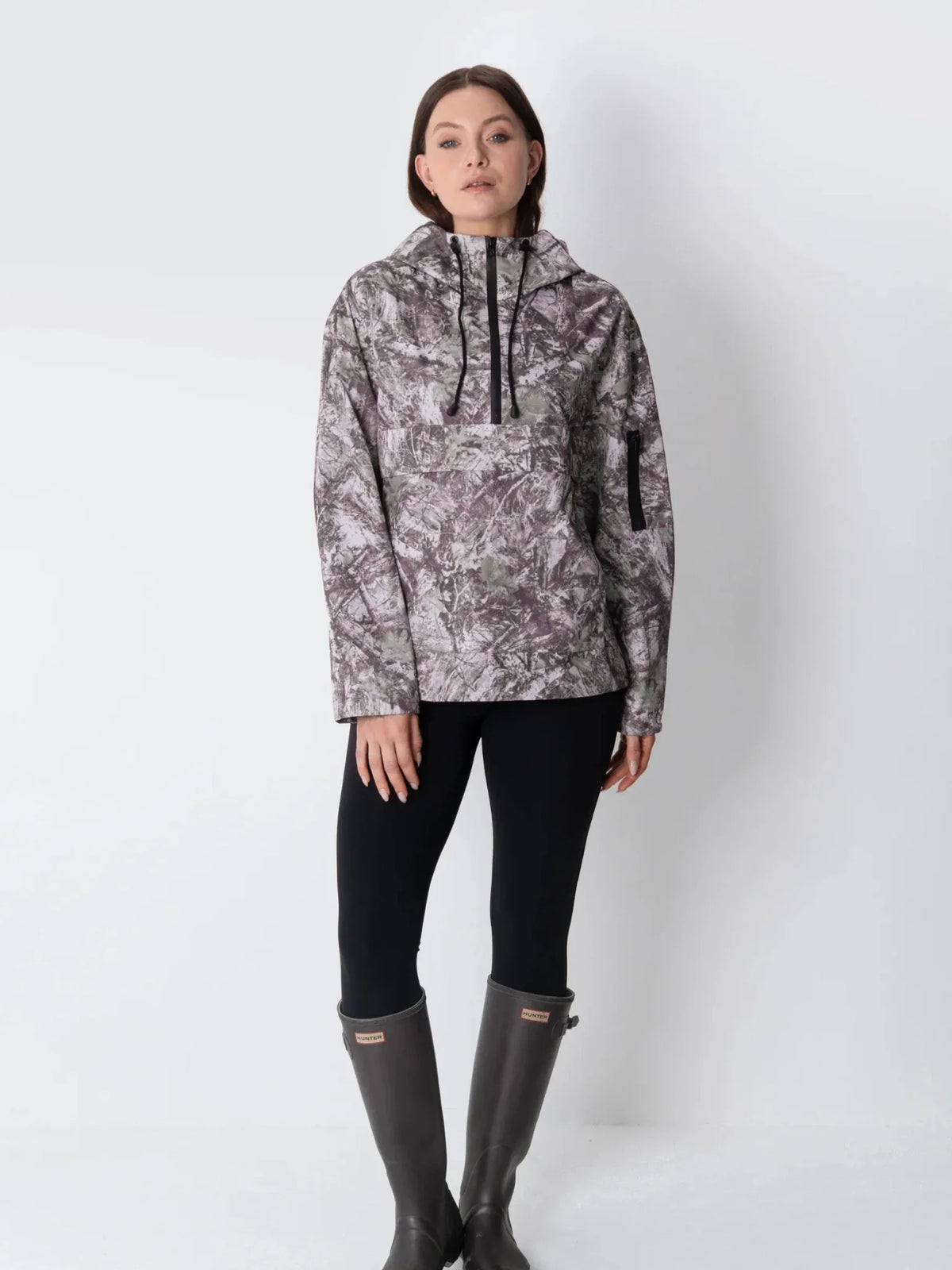 Classic Relaxed Fit Rain Hoodie Shadow Camo