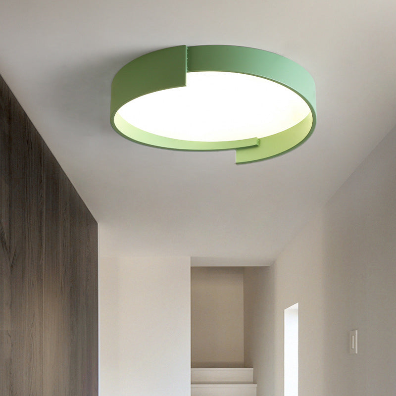 Quinn Moderne  Eenvoudig Ronde LED Plafondlampen Wit/Grijs/Groen Metaal Slaapkamer