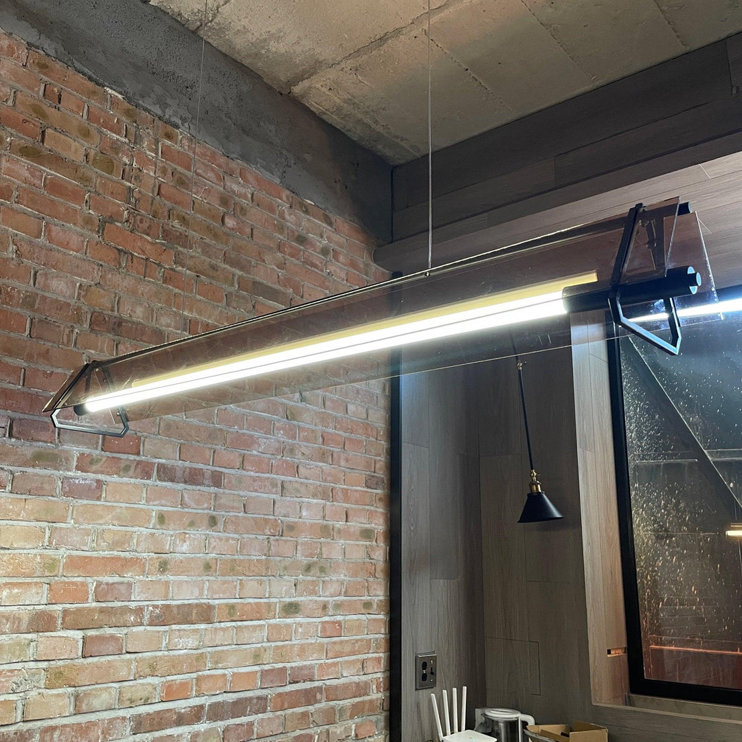 Edge Industriële Driehoek Hanglampen  Goud Metaal/Glas