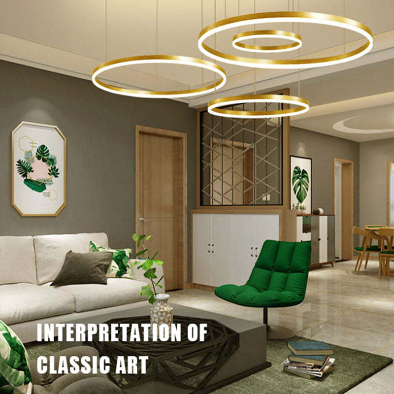 Arisha Moderne Grote  Hanglampen Wit Metaal Slaapkamer  Woonkamer Tir-Cirkel
