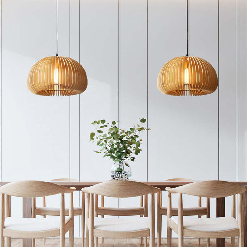Ozawa Moderne Design Ronde  LED Hanglamp Hout Woonkamer Keuken