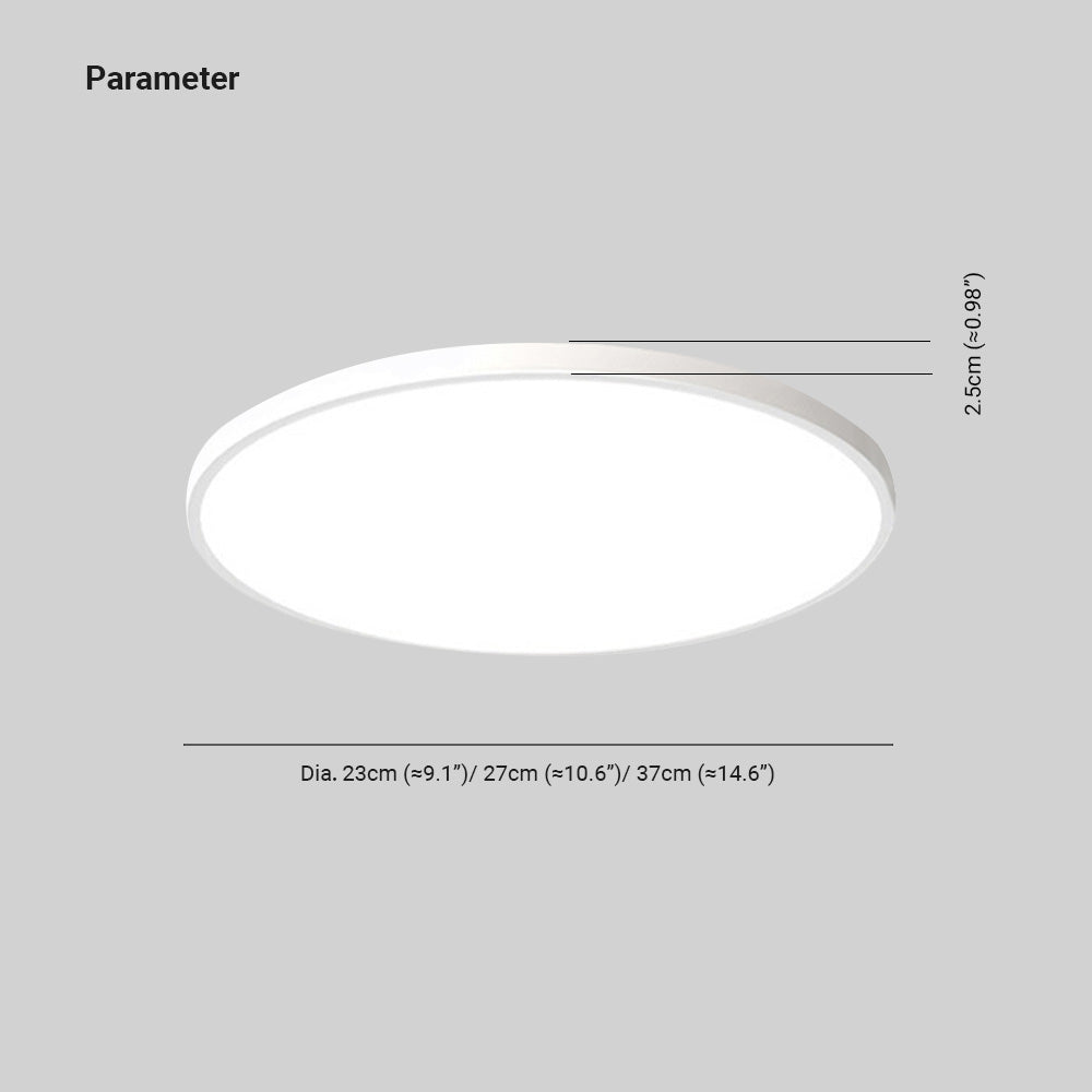 Quinn Moderne Round  LED Plafondlampen Wit Zwart Metaal Eetkamer