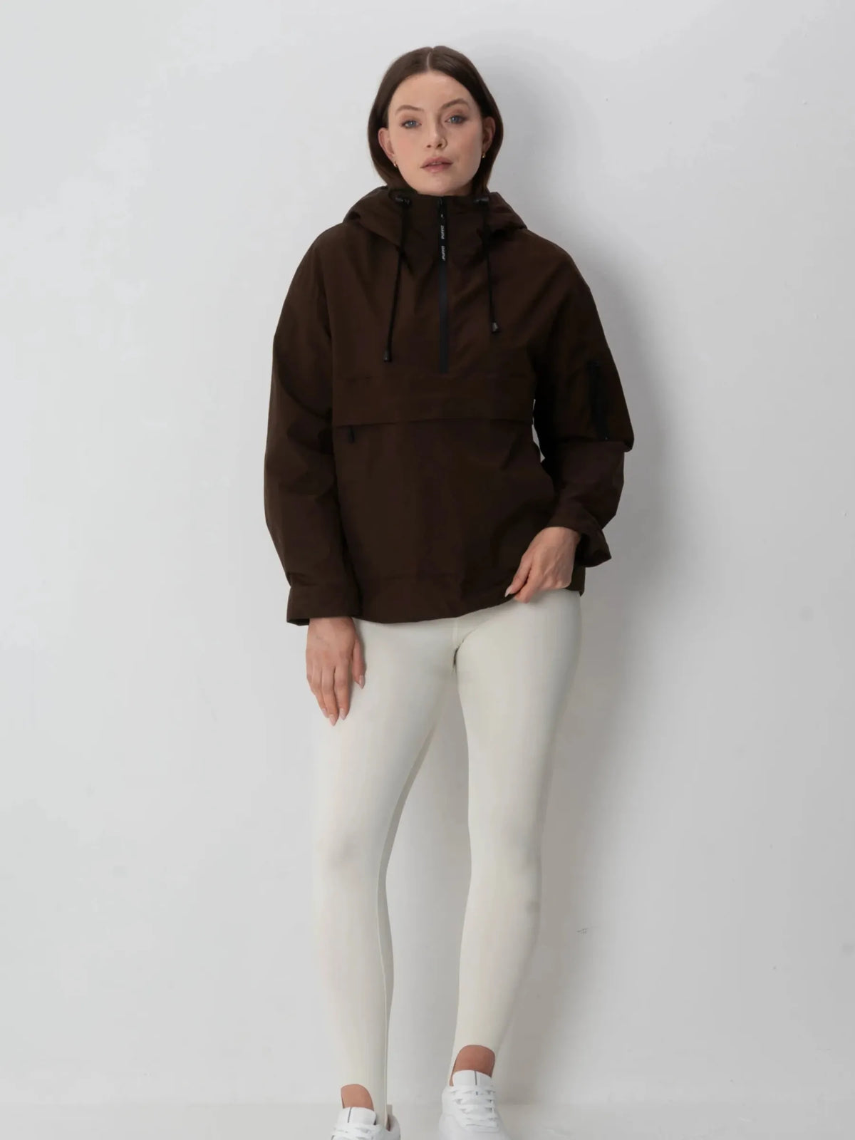 Classic Relaxed Fit Rain Hoodie Mocha Brown