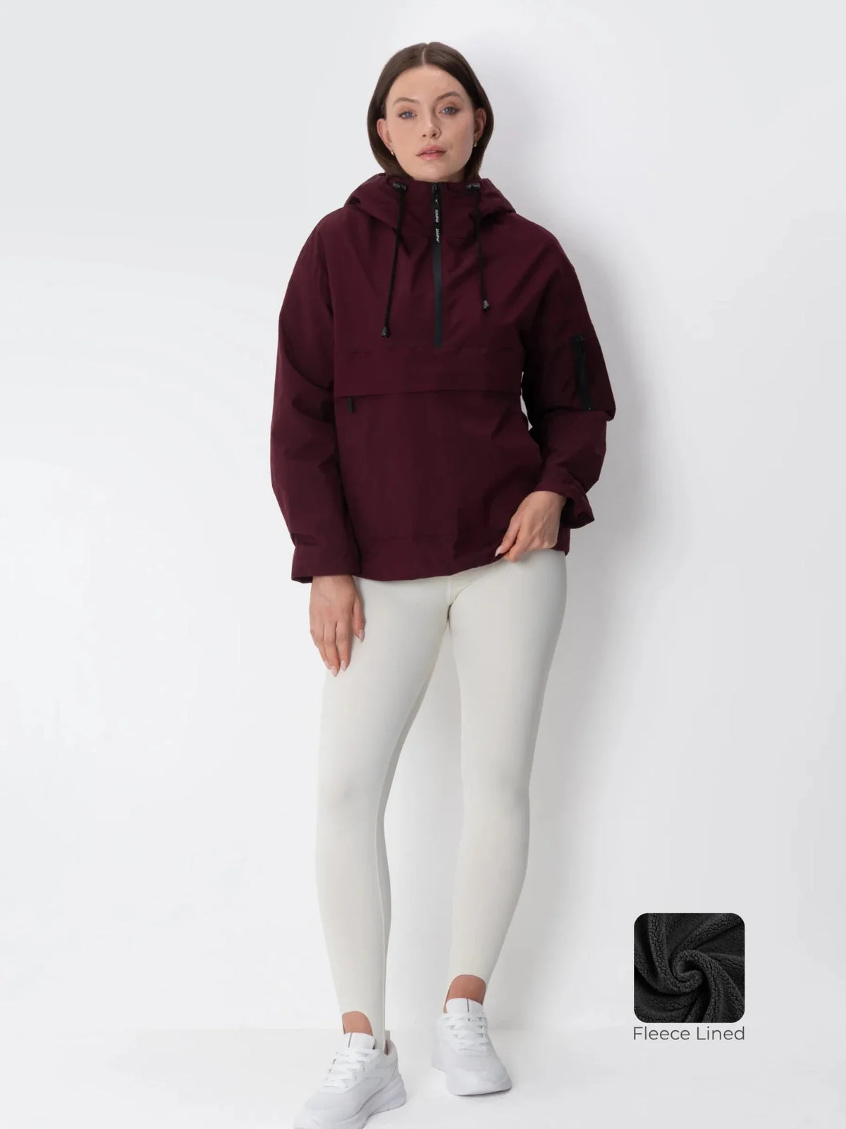 Classic Relaxed Fit Rain Hoodie Burgundy
