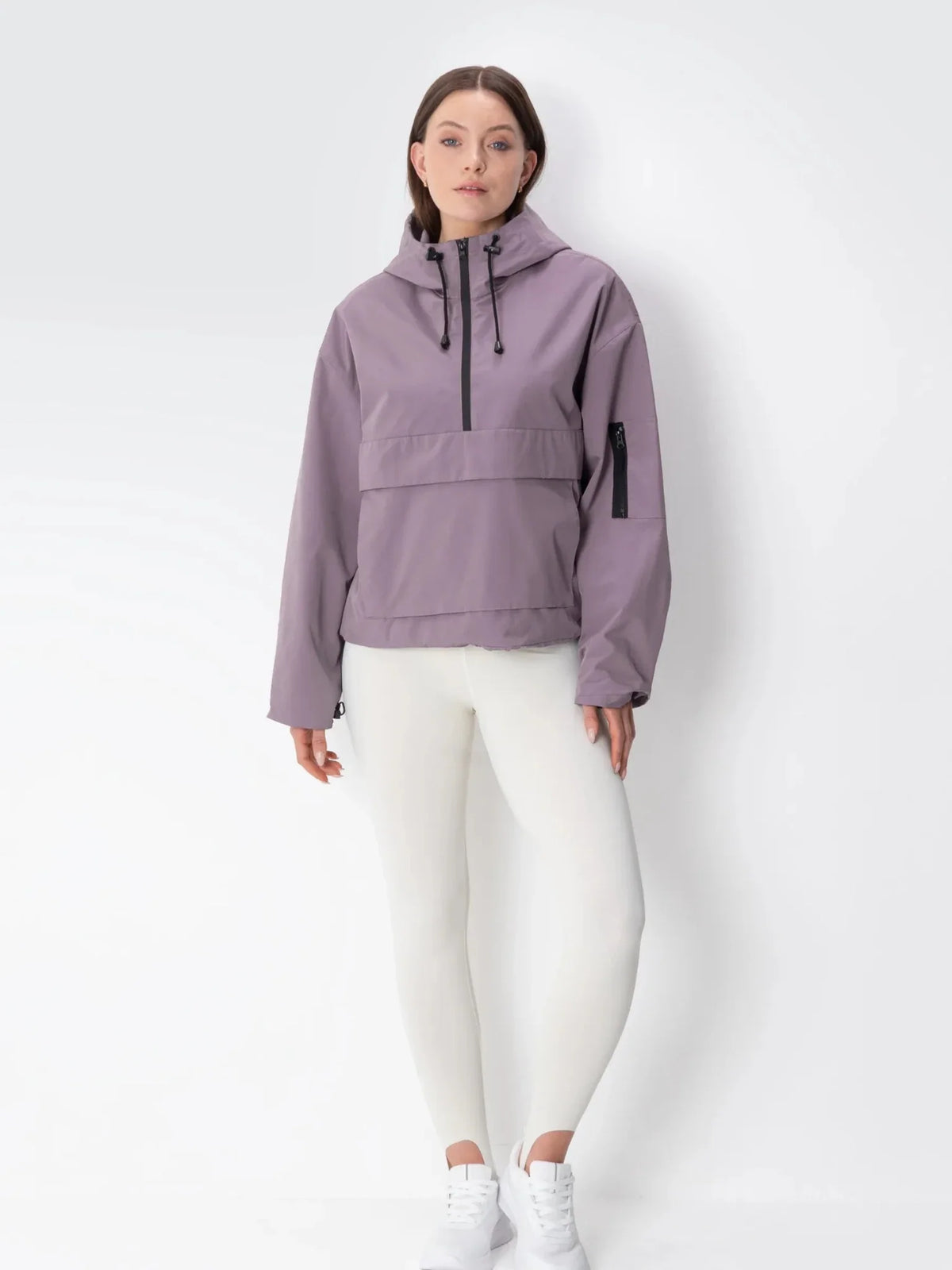 Classic Relaxed Fit Rain Hoodie Purple Ash