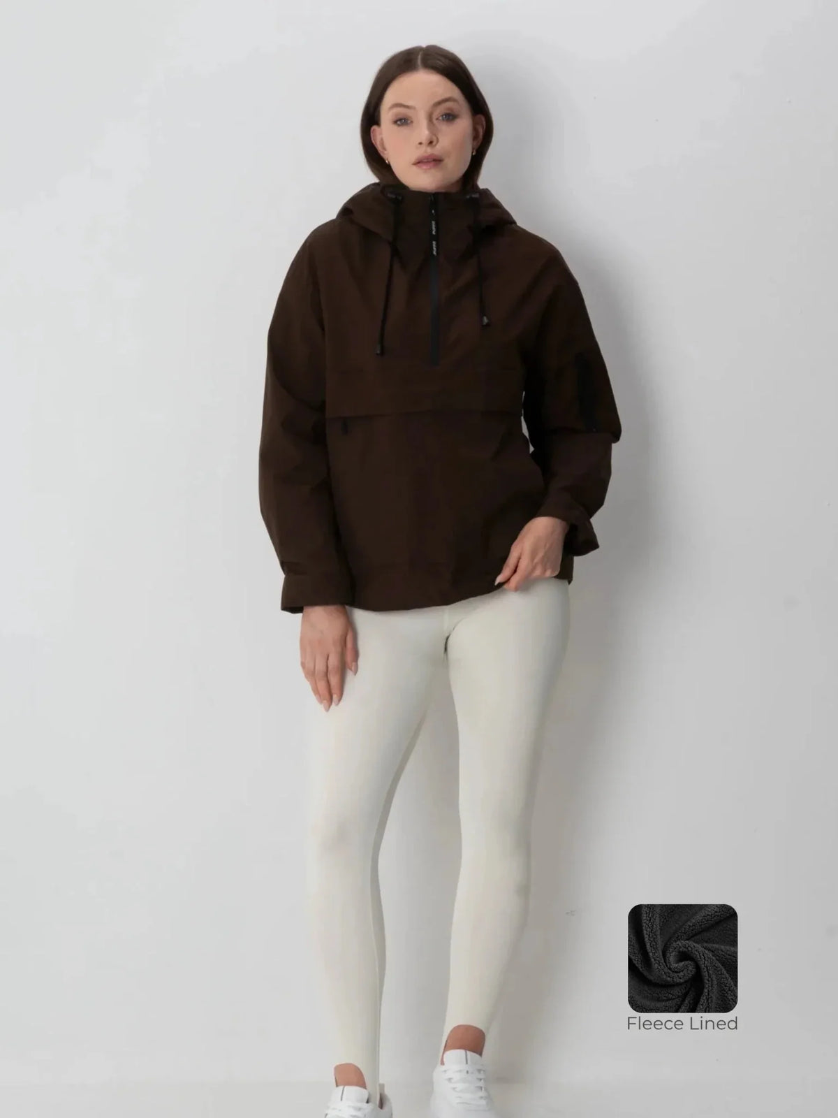Classic Relaxed Fit Rain Hoodie Mocha Brown