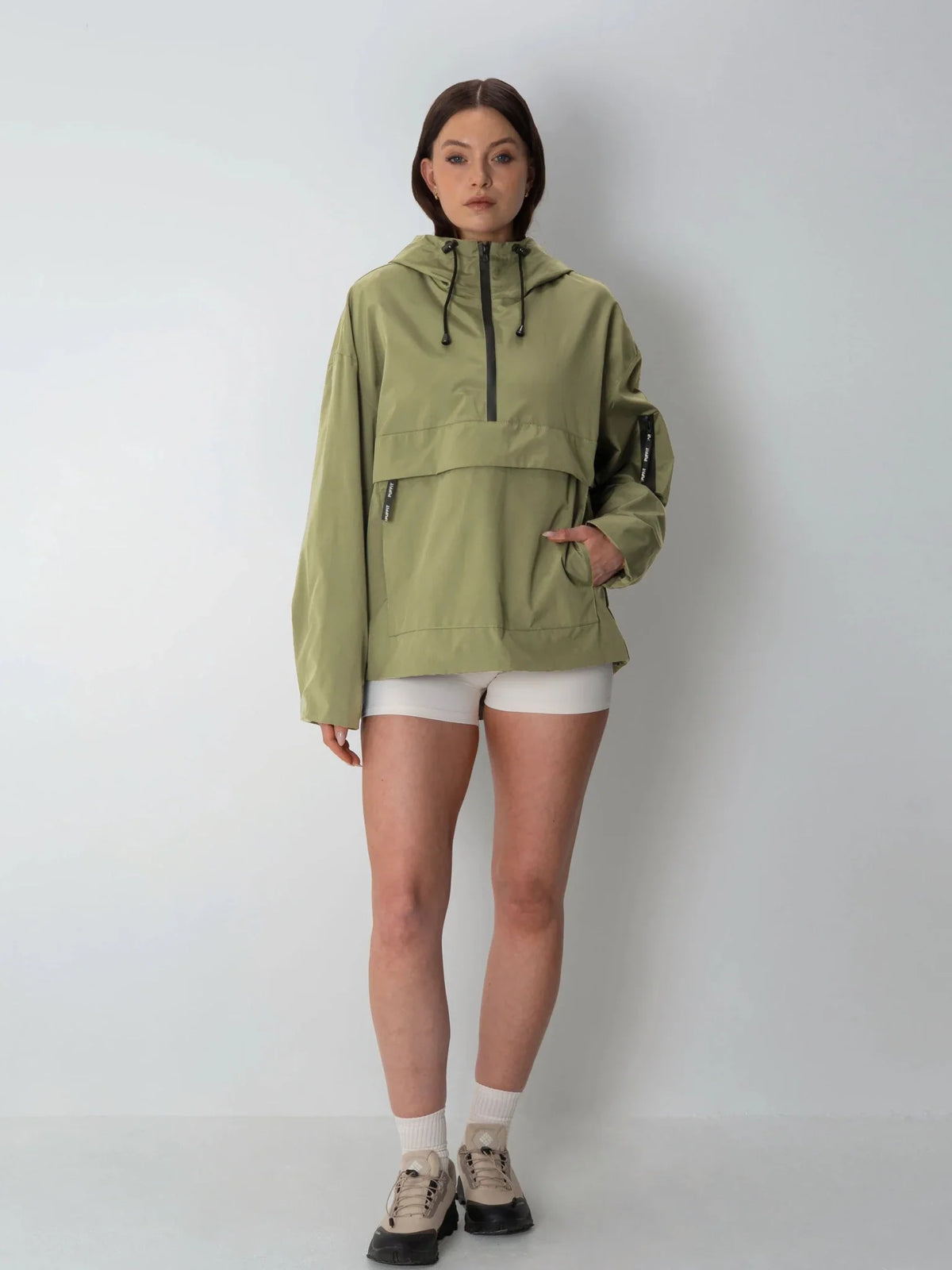 Classic Relaxed Fit Rain Hoodie Dusty Olive