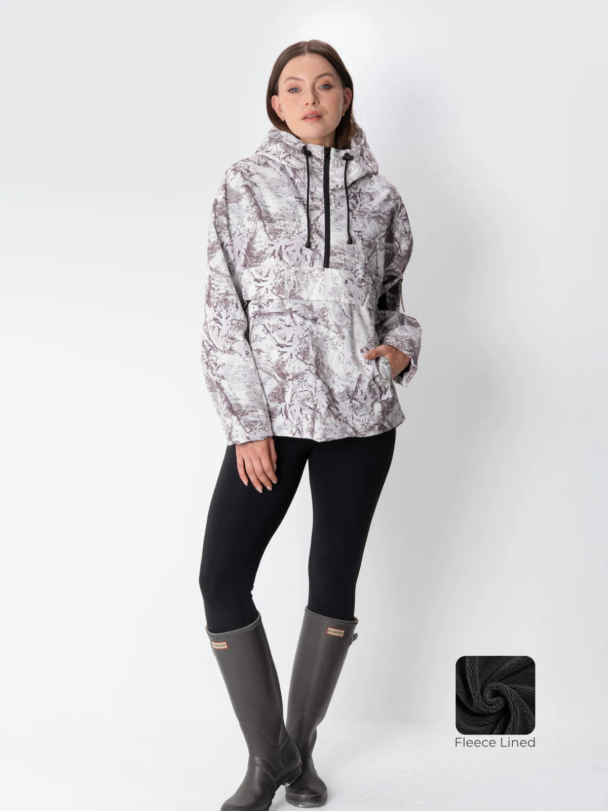 Classic Relaxed Fit Rain Hoodie Mist Camo