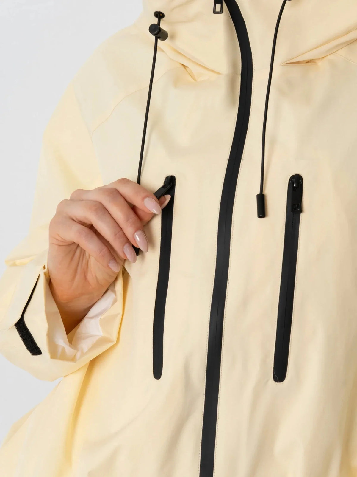 One Size Short Oversized Rain Jacket Butter Cream
