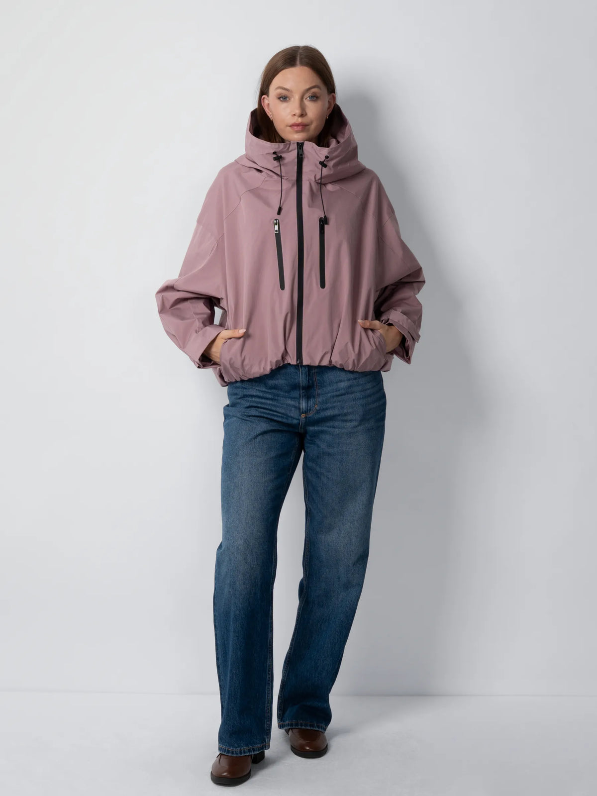 One Size Short Oversized Rain Jacket Claremont Pink