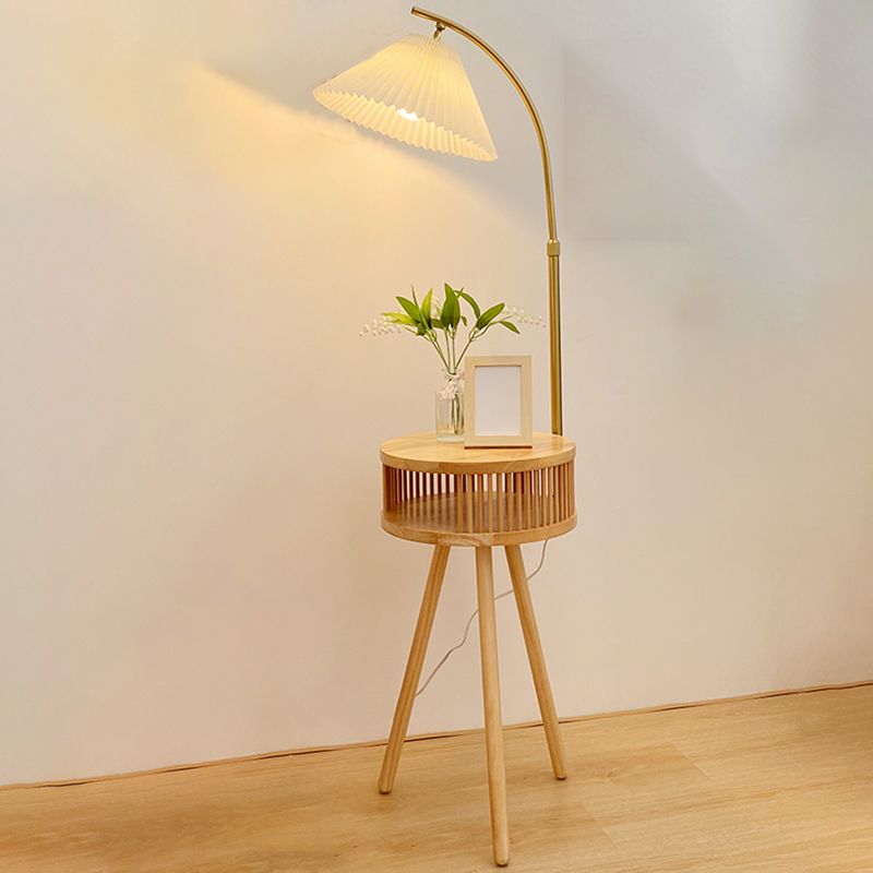 Ozawa Retro Design LED Geplooide Vloerlamp Metaal/Hout  Nachtkastje Eetkamer/Woonkamer